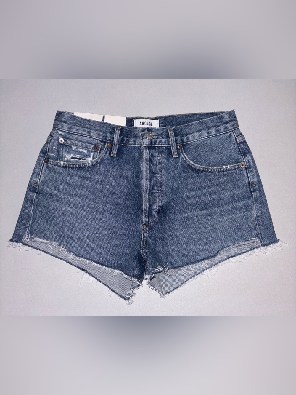 Agolde Women's Parker Vintage Cutoff Jean Shorts High Rise Org Cotton Sz 26 NWT